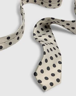 Cream Polka Dot Tie
