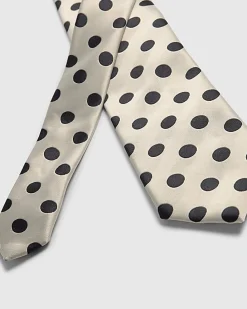 Cream Polka Dot Tie