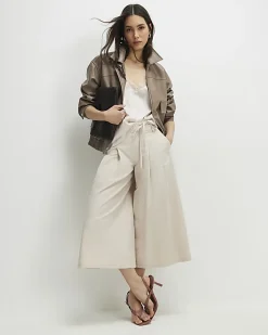 Cream Poplin Culottes