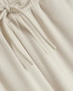 Cream Premium High Waisted Wide Leg Joggers
