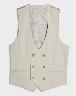 Cream Puppytooth Suit Waistcoat
