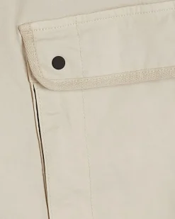 Cream Regular Fit Cargo Trousers