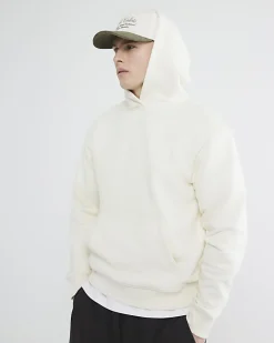 Cream Regular Fit Long Sleeve Hoodie