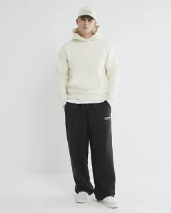 Cream Regular Fit Long Sleeve Hoodie