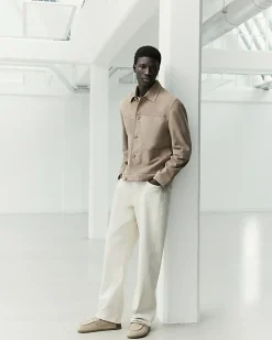 Cream RI Studio Loose Fit Twist Jeans