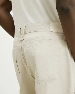 Cream RI Studio Loose Fit Twist Jeans