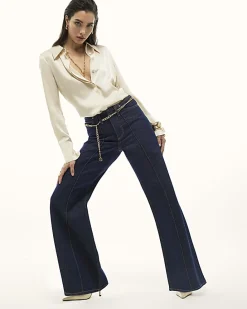 Cream Satin Long Sleeve Shirt