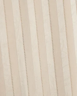 Cream Satin Stripe Trousers