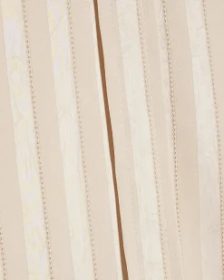 Cream Satin Stripe Tunic Top