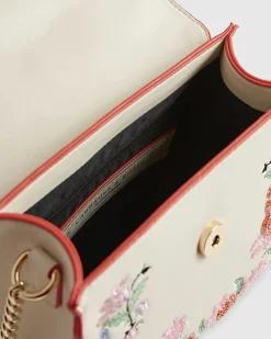 Cream Scallop Mini Charm Tote Bag