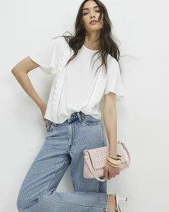 Cream Scallop T-Shirt