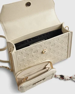 Cream Scarf Embossed Tote Bag Bundle