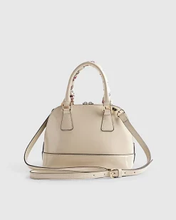 Cream Scarf Handle Cross Body Bag