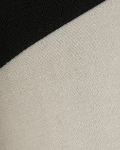Cream Short Sleeve Colour Block High Neck Top