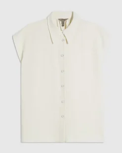 Cream Short Sleeve Relaxed Shirt