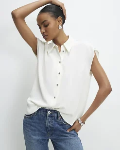 Cream Short Sleeve Relaxed Shirt