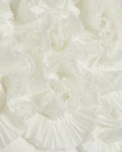 Cream Sleeveless 3D Plisse Ruffle Playsuit