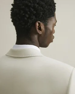 Cream Slim Fit Premium Suit Jacket