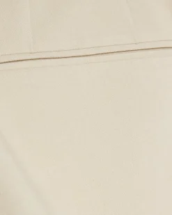 Cream Slim Fit Suit Trousers