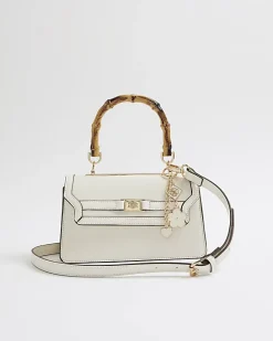 Cream Small Top Handle Tote Bag