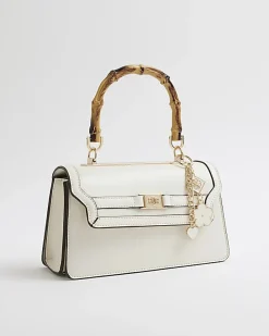 Cream Small Top Handle Tote Bag