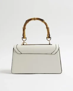 Cream Small Top Handle Tote Bag