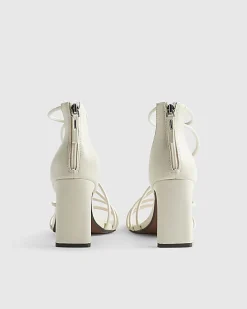 Cream Strappy High Heel Sandals