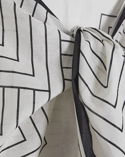 Cream Stripe Geometric Sarong