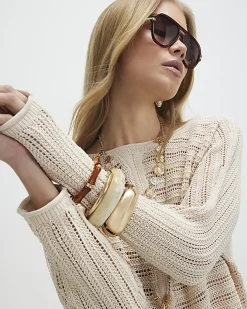 Cream Tape Yarn Knit Jumper