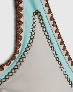 Cream Whipstitch Swimsuit