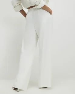 Cream Wide Leg Trousers