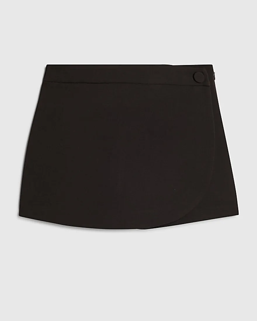 Dark Brown Wrap Skort