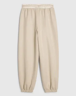 Girls Beige Faux Suedette Trousers