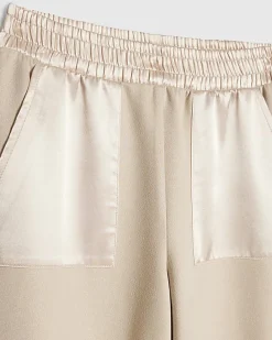 Girls Beige Faux Suedette Trousers