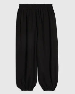 Girls Black Balloon Leg Trousers