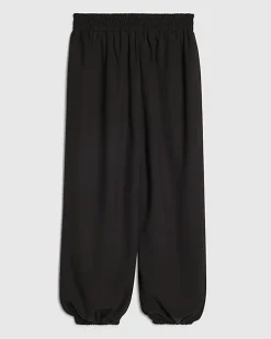 Girls Black Balloon Leg Trousers