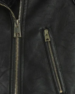 Girls Black Biker Jacket