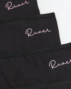 Girls Black Brief 7 Pack