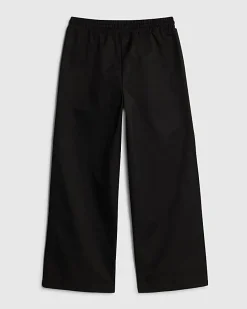 Girls Black Lace Trim Trousers