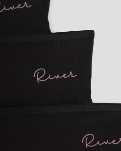 Girls Black Pack Of 7 Briefs