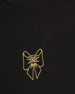 Girls Black RI Bow Top