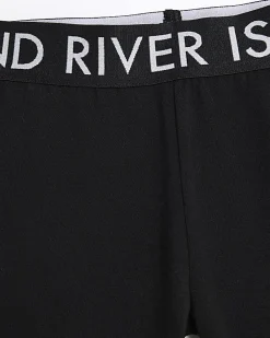 Girls Black RI Waistband Flared Trousers