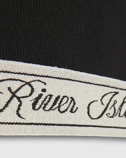 Girls Black Script RI Tank Top