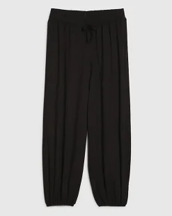 Girls Black Stretch Balloon Trousers