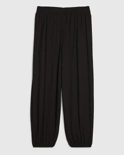 Girls Black Stretch Balloon Trousers