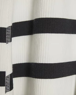 Girls Black Stripe Polo Dress