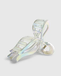 Girls Blue Bow Claw Hair Clip