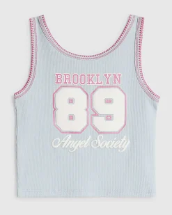 Girls Blue Brooklyn 89 Angel Society Tank Top