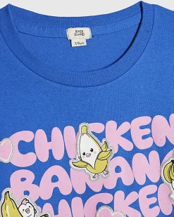 Girls Blue Chicken Banana T-Shirt