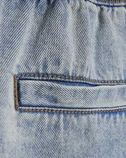 Girls Blue Denim Pyjama Style Shorts